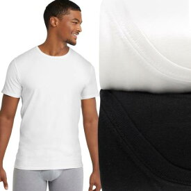 ヘインズ オリジナルス アルティメイト 2個入 Tシャツ 白色 ホワイト 黒色 ブラック 【 HANES ORIGINALS ULTIMATE STRETCH-COTTON MOISTURE-WICKING 2-PACK TEES / WHITE BLACK 】 メンズファッション ズボン パンツ
