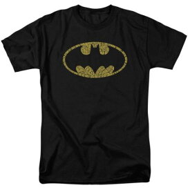 キャラクター ロゴ スリーブ Tシャツ 黒色 ブラック 半袖 【 LICENSED CHARACTER BATMAN WORD LOGO SHORT SLEEVE ADULT T-SHIRT / BLACK 】 メンズファッション トップス カットソー