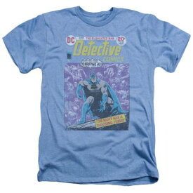 キャラクター ヘザー Tシャツ 青色 ブルー 【 LICENSED CHARACTER BATMAN A THOUSAND FEARS ADULT HEATHER T-SHIRT / LIGHT BLUE 】 メンズファッション トップス カットソー