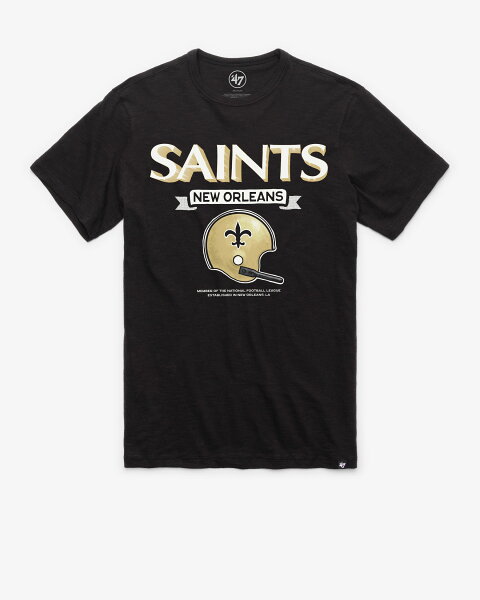 フォーティーセブン '47 【 NEW ORLEANS SAINTS HISTORIC LONG HAUL '47 SCRUM TEE 】 ニューオーリンズ・セインツ Tシャツ JET BLACK 黒色 ブラック