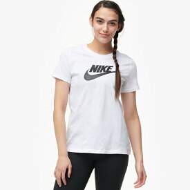 ナイキ アイコン Tシャツ レディース 白色 ホワイト 黒色 ブラック WOMEN'S 【 NIKE ESSENTIAL ICON FUTURA T-SHIRT - / WHITE BLACK BLACK 】 レディースファッション トップス カットソー