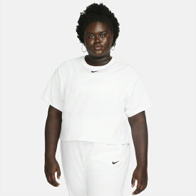 ナイキ レディース 白色 ホワイト 黒色 ブラック WOMEN'S 【 NIKE PLUS SIZE ESSENTIAL BOXY TOP - / WHITE BLACK 】 レディースファッション トップス Tシャツ カットソー