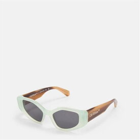 Off White 【 Unisex Square Sunglasses, Square Design Unisex Teal/Dark Grey 】 ユニセックス 灰色 グレー
