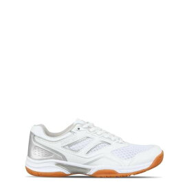Slazenger 【 Indoor Shoes Ladies Women White/Silver 】 シューズ 運動靴 スポーツ アウトドア スカッシュ シューズ レディース 白色 ホワイト Silver 銀色・シルバー