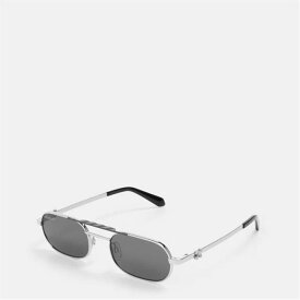 Off White 【 Unisex Square Sunglasses, Square Design Unisex Silver/Grey 】 ユニセックス Silver 銀色・シルバー 灰色 グレー
