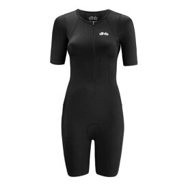 Dhb 【 Hydron Womens Short Sleeve Tri Suit Women Black 】 レディース Sleeve スリーブ スーツ スポーツ アウトドア トライアスロン ウェア レディースウェア レディース 黒色 ブラック