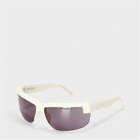 Off White 【 Unisex Square Sunglasses, Square Design Unisex White/Dark Grey 】 ユニセックス 白色 ホワイト 灰色 グレー