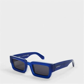 Off White 【 Unisex Square Sunglasses Unisex Blue/Dark Grey 】 サングラス ユニセックス 青色 ブルー 灰色 グレー