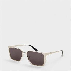 Off White 【 Unisex Square Sunglasses, Square Design Unisex Silver/Grey 】 ユニセックス Silver 銀色・シルバー 灰色 グレー