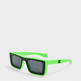 Off White 【 Unisex Square Sunglasses, Square Design Unisex Green/Dark Grey 】 ユニセックス green 緑・グリーン 灰色 グレー