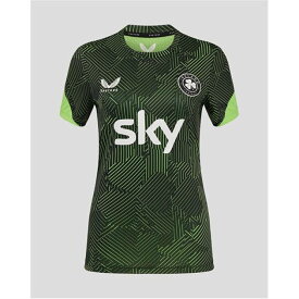 Castore 【 Ireland Matchday 2025 Ladies Football T-Shirt Women Cavier/Green 】 フットボール Tシャツ レディース green 緑・グリーン