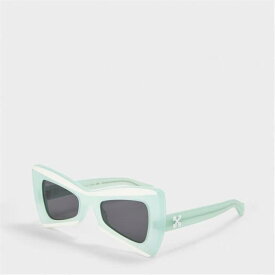 Off White 【 Unisex Square Sunglasses, Square Design Unisex Teal/Dark Grey 】 ユニセックス 灰色 グレー