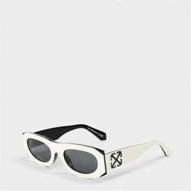 Off White 【 Unisex Square Sunglasses, Square Design Unisex White/Dark Grey 】 ユニセックス 白色 ホワイト 灰色 グレー