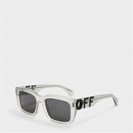 Off White 【 Unisex Square Sunglasses, Square Design Unisex Dark Grey 】 ユニセックス 灰色 グレー