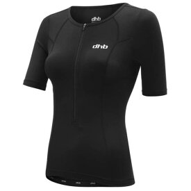 Dhb 【 Women's Hydron Tri Short Sleeve Top Women Black 】 レディース Sleeve スリーブ レディース 黒色 ブラック