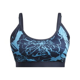 アディダス Adidas 【 Training Light Support Flower Print Sports Bra Womens Women Blue 】 トレーニング レディース スポーツ アウトドア スポーツウェア アクセサリー スポーツ用インナー レディースインナ