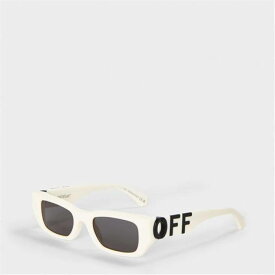 Off White 【 Unisex Hays Square Frame Sunglasses Unisex White/Dark Grey 】 サングラス ユニセックス 白色 ホワイト 灰色 グレー