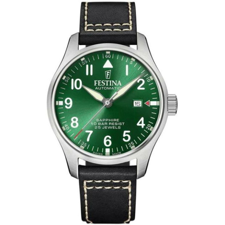 楽天市場】Festina 【 Pilot Swiss Made Auto Watch Unisex Silver  