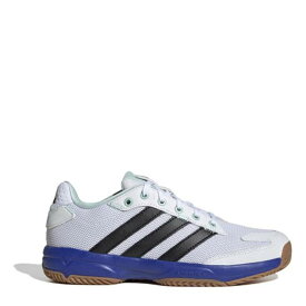 アディダス Adidas 【 Stabil Indoor Shoes Junior Kids White/Blue 】 シューズ 運動靴 スポーツ アウトドア スカッシュ シューズ ジュニア キッズ 白色 ホワイト 青色 ブルー