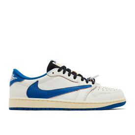 ナイキ　エアジョーダン Air Jordan 【 Fragment Design X Travis Scott X Jordan 1 Low Og Sp 'Sail Military Blue' Men Sail/Black/Muslin/Military Blue 】 メンズ 黒色 ブラック 青色 ブルー