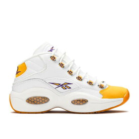 リーボック Reebok 【 Question Mid 'Yellow Toe' Men White/Yellow/Ultraviolet 】 Question クエスチョン ミッド メンズ 白色 ホワイト yellow 黄色・イエロー