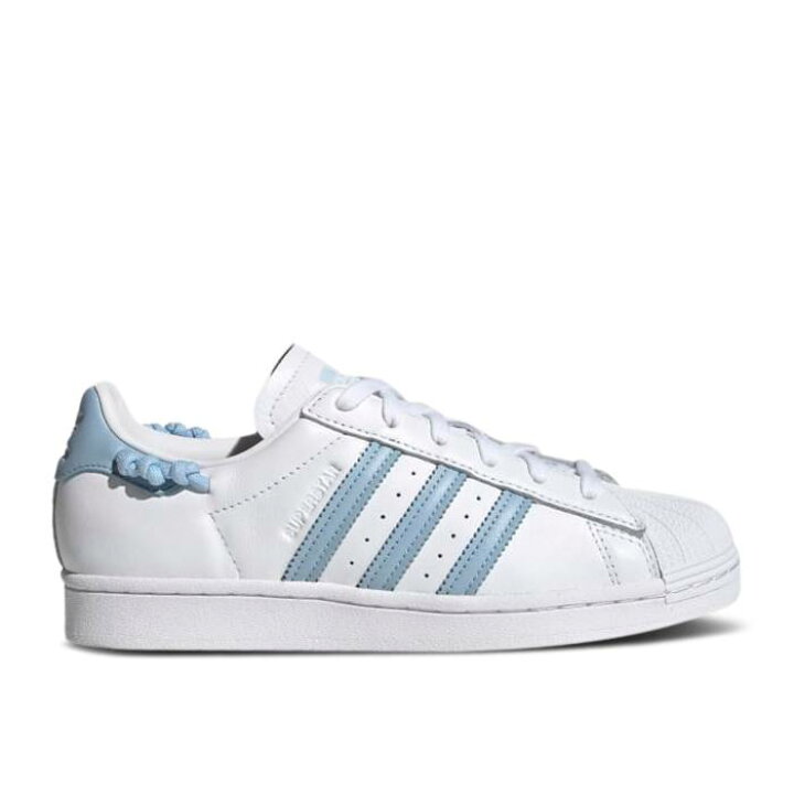 アディダス Adidas 【 Wmns Superstar 'Knotted Rope - White Clear Sky' Women Cloud White/Clear Sky/Cloud White 】 Superstar スーパースター 白色 ホワイト 靴 レディース靴 スニーカー レディース 白色 ホワイト スカイ
