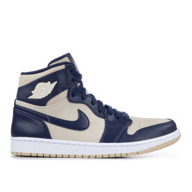 【 AIR JORDAN WMNS JORDAN 1 HIGH 'NAVY CREAM' / MIDNIGHT NAVY LIGHT CREAM 】 ナイキ ハイ 紺色 ネイビー クリーム エアジョーダン スニーカー レディース