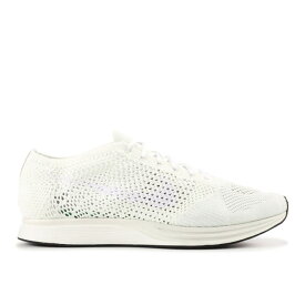 【 NIKE FLYKNIT RACER 'TRIPLE WHITE' / WHITE WHITE SAIL PURE PLATINUM 】 フライニット 白色 ホワイト ピュア プラチナム スニーカー メンズ ナイキ