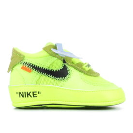 【 NIKE OFF-WHITE X AIR FORCE 1 LOW CB 'VOLT' / VOLT BLACK VOLT CONE 】 オフホワイト 黒色 ブラック エアフォース ベビー キッズ マタニティ ベビー服 ファッション ベビーブーツ ナイキ