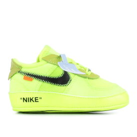 【 NIKE OFF-WHITE X AIR FORCE 1 LOW CB 'VOLT' / VOLT HYPER JADE CONE BLACK 】 オフホワイト 翡翠 ジェード 黒色 ブラック エアフォース ベビー キッズ マタニティ ベビー服 ファッション ベビーブーツ ナイキ