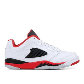 【 AIR JORDAN JORDAN 5 RETRO LOW PS 'FIRE RED' / WHITE FIRE RED BLACK 】 ナイキ 白色 ホワイト ファイア 赤 レッド 黒色 ブラック エアジョーダン ジュニア キッズ ベビー マタニティ スニーカー