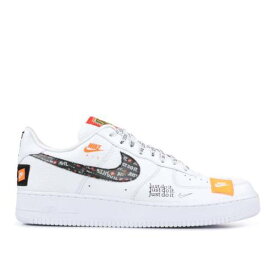 【 NIKE AIR FORCE 1 LOW '07 PRM 'JUST DO IT' / WHITE WHITE BLACK TOTAL ORANGE 】 白色 ホワイト 黒色 ブラック 橙 オレンジ エアフォース スニーカー メンズ ナイキ