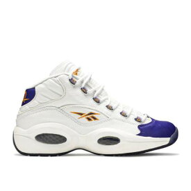 【 REEBOK PACKER SHOES X QUESTION MID 'FOR PLAYER USE ONLY - KOBE BRYANT' / WHITE PURPLE YELLOW 】 リーボック スニーカー 運動靴 クエスチョン ミッド コービー 白色 ホワイト 紫 パープル 黄色 イエロー クエスチ