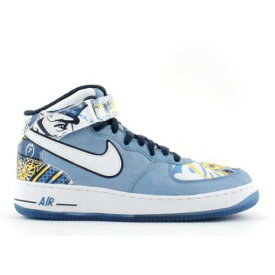 【 NIKE AIR FORCE 1 MID PREMIUM M VICK 'COLLECTION ROYALE' / UNIVERSITY BLUE WHITE MIDNIGHT 】 ミッド プレミアム 青色 ブルー 白色 ホワイト エアフォース スニーカー メンズ ナイキ