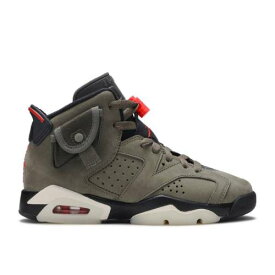 【 AIR JORDAN TRAVIS SCOTT X JORDAN 6 RETRO GS 'OLIVE' / MEDIUM OLIVE BLACK SAIL 】 ナイキ オリーブ 黒色 ブラック エアジョーダン トラヴィススコット ジュニア キッズ ベビー マタニティ スニーカー