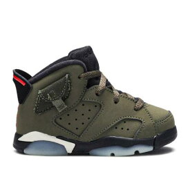 【 AIR JORDAN TRAVIS SCOTT X JORDAN 6 RETRO TD 'OLIVE' / MEDIUM OLIVE BLACK SAIL 】 ナイキ オリーブ 黒色 ブラック エアジョーダン トラヴィススコット ベビー