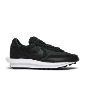 【 NIKE SACAI X LDWAFFLE 'BLACK NYLON' / BLACK BLACK 】 黒色 ブラック スニーカー メンズ ナイキ