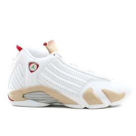 【 AIR JORDAN WMNS JORDAN 14 RETRO 'LINEN' / WHITE VARSITY RED LINEN CLASSIC 】 ナイキ 白色 ホワイト 赤 レッド クラシック エアジョーダン スニーカー レディース