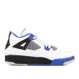 【 AIR JORDAN AIR JORDAN 4 RETRO PS 'MOTORSPORTS' / WHITE ROYAL BLUE BLACK 】 ナイキ 白色 ホワイト 青色 ブルー 黒色 ブラック エアジョーダン スニーカー ジュニア キッズ メンズ