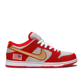 【 NIKE SB DUNK LOW 'NASTY BOYS' / RED WHITE GOLD 】 エスビー ダンク 赤 レッド 白色 ホワイト ゴールド ダンクロー スニーカー メンズ ナイキ