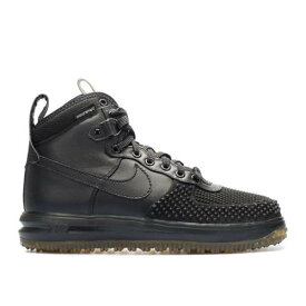 【 NIKE LUNAR FORCE 1 DUCKBOOT 'BLACK GUM' / BLACK BLACK METALLIC SILVER 】 ルーナー ルナー 黒色 ブラック 銀色 シルバー スニーカー メンズ ナイキ