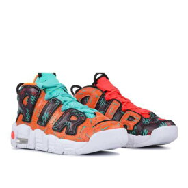 【 NIKE AIR MORE UPTEMPO GS 'WHAT THE 90S' / TOTAL ORANGE BLACK HYPER JADE 】 アップテンポ 橙 オレンジ 黒色 ブラック 翡翠 ジェード エアモアアップテンポ モアテン ジュニア キッズ ベビー マタニティ スニ