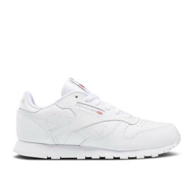 【 REEBOK CLASSIC LEATHER J 'WHITE' / WHITE 】 リーボック クラシック レザー 白色 ホワイト ジュニア キッズ ベビー マタニティ スニーカー