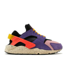 【 NIKE SIZE? X AIR HUARACHE 'ACG' / BLACK SUNBURST VARSITY PURPLE 】 ハラチ 黒色 ブラック 紫 パープル スニーカー メンズ ナイキ