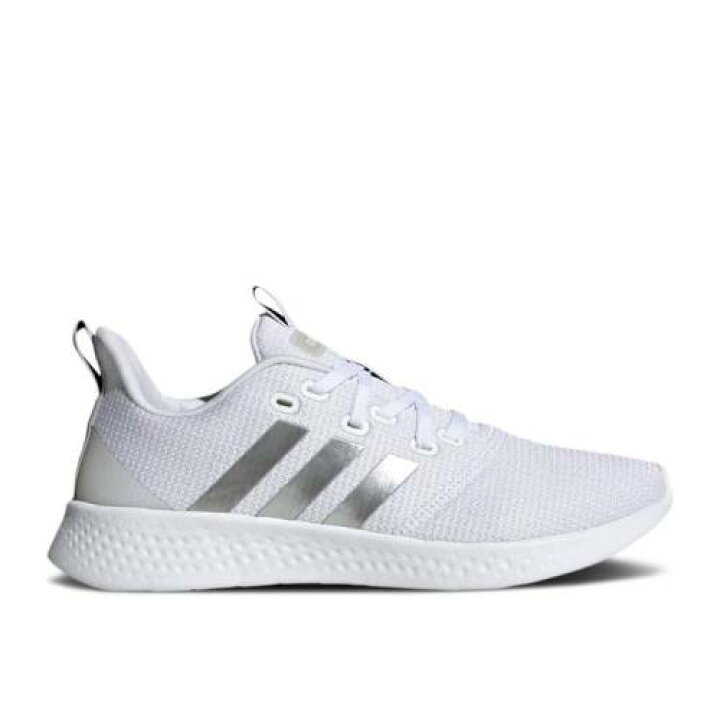 楽天市場 アディダス Adidas アディダス 銀色 シルバー 白色 ホワイト 灰色 グレー White Metallic スニーカー レディース Silver Adidas Wmns Puremotion Cloud White Metallic Grey Two スニケス