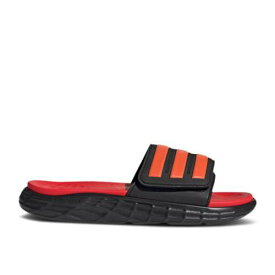 【 ADIDAS DURAMO SL SLIDE 'BLACK SOLAR RED' / CORE BLACK SOLAR RED VIVID RED 】 アディダス サンダル コア 黒色 ブラック 赤 レッド スニーカー メンズ