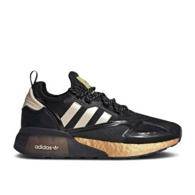 【 ADIDAS WMNS ZX 2K BOOST 'BLACK GOLD METALLIC' / CORE BLACK LINEN GOLD METALLIC 】 アディダス ブースト ゴールド コア 黒色 ブラック スニーカー レディース