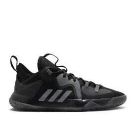 【 ADIDAS HARDEN STEPBACK 2 'BLACK' / CORE BLACK IRON METALLIC GREY 】 アディダス ハーデン ステップバック コア 黒色 ブラック 灰色 グレー スニーカー メンズ