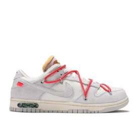 【 NIKE OFF-WHITE X DUNK LOW 'LOT 33 OF 50' / SAIL NEUTRAL GREY CHILE RED 】 オフホワイト ダンク 灰色 グレー 赤 レッド ダンクロー スニーカー メンズ ナイキ