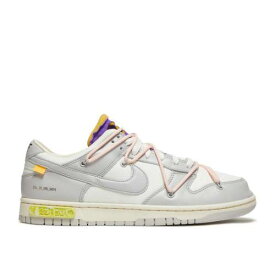 【 NIKE OFF-WHITE X DUNK LOW 'LOT 24 OF 50' / SAIL NEUTRAL GREY WASHED CORAL 】 オフホワイト ダンク 灰色 グレー ダンクロー スニーカー メンズ ナイキ